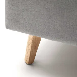 Doppelbett Estee 160x200cm mit Stauraum - hellgrau/Eiche