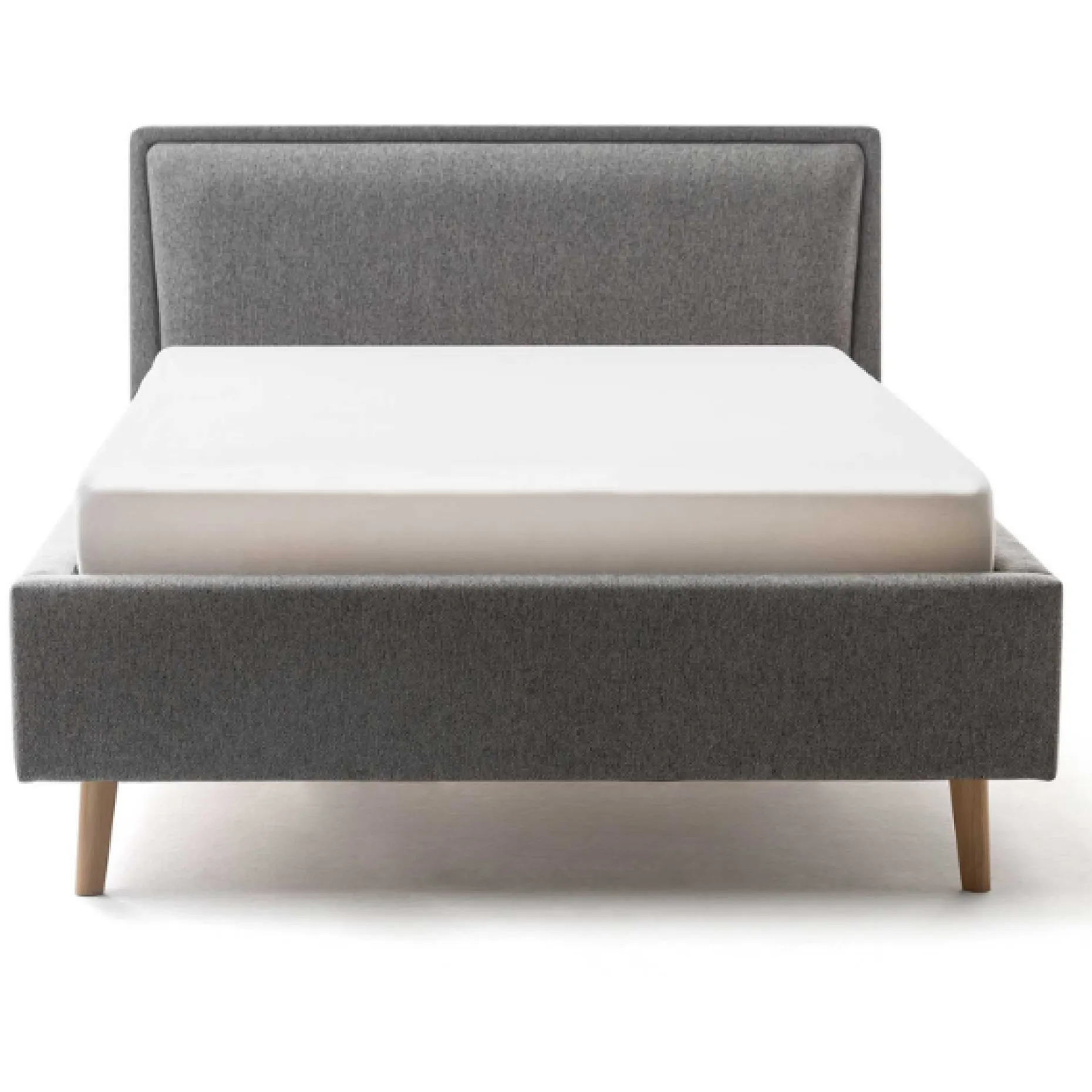 Doppelbett Estee 140x200 - grau/ocker