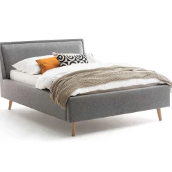 Doppelbett Estee 140x200 - grau/ocker