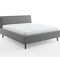 Doppelbett Estee 160x200 mit Stauraum - grau/schwarz