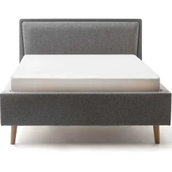 Doppelbett Estee 140x200 mit Stauraum - grau/ocker