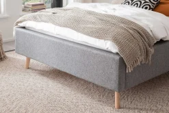 Doppelbett Estee 140x200 mit Stauraum - grau/ocker