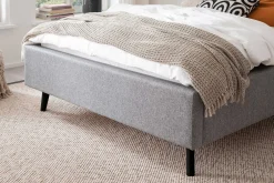 Doppelbett Estee 140x200 mit Stauraum - grau/schwarz