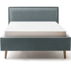 Doppelbett Estee 180x200 mit Stauraum - blau/Eiche