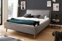 Doppelbett Estee 160x200 mit Stauraum - grau/gelb