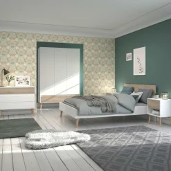 Doppelbett Hardy 140x200 - Molke/Eiche
