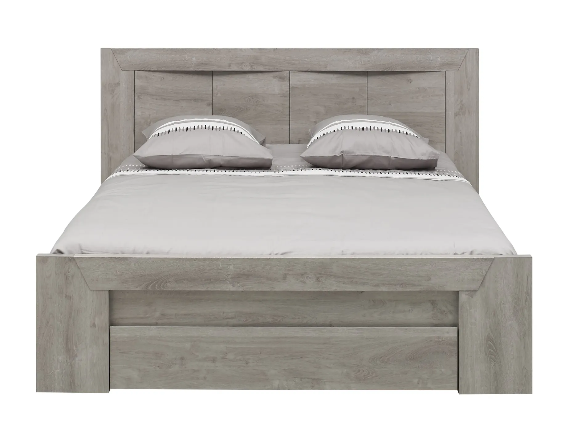 Doppelbett Hayden mit Schublade 140x190 - Eiche hellgrau