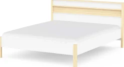 Doppelbett Heva - 160x200cm - weiß/Eiche Dekor