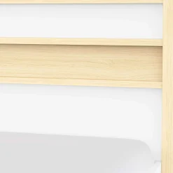 Doppelbett Heva - 160x200cm - weiß/Eiche Dekor