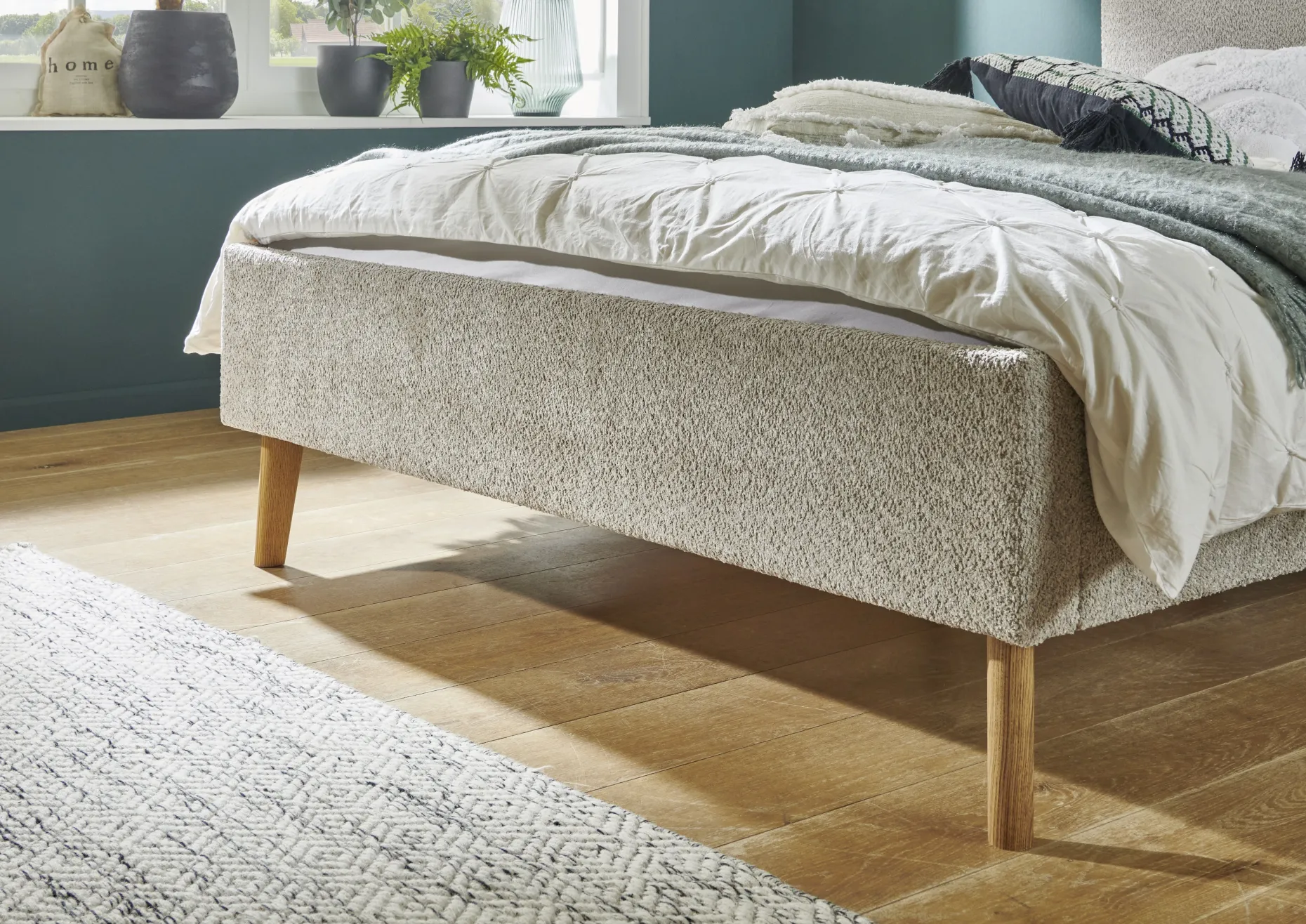 Doppelbett Kreta | 140 x 200 cm | Design Taupe