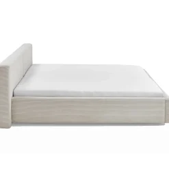 Doppelbett Kubrik 180x200cm mit Stauraum und Matratze - beige gerippter Samt