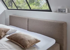 Doppelbett Kubrik 180x200cm Rippensamt - taupe