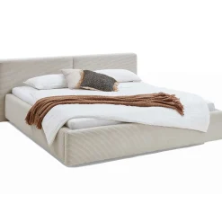Doppelbett Kubrik 180x200cm Rippensamt - beige
