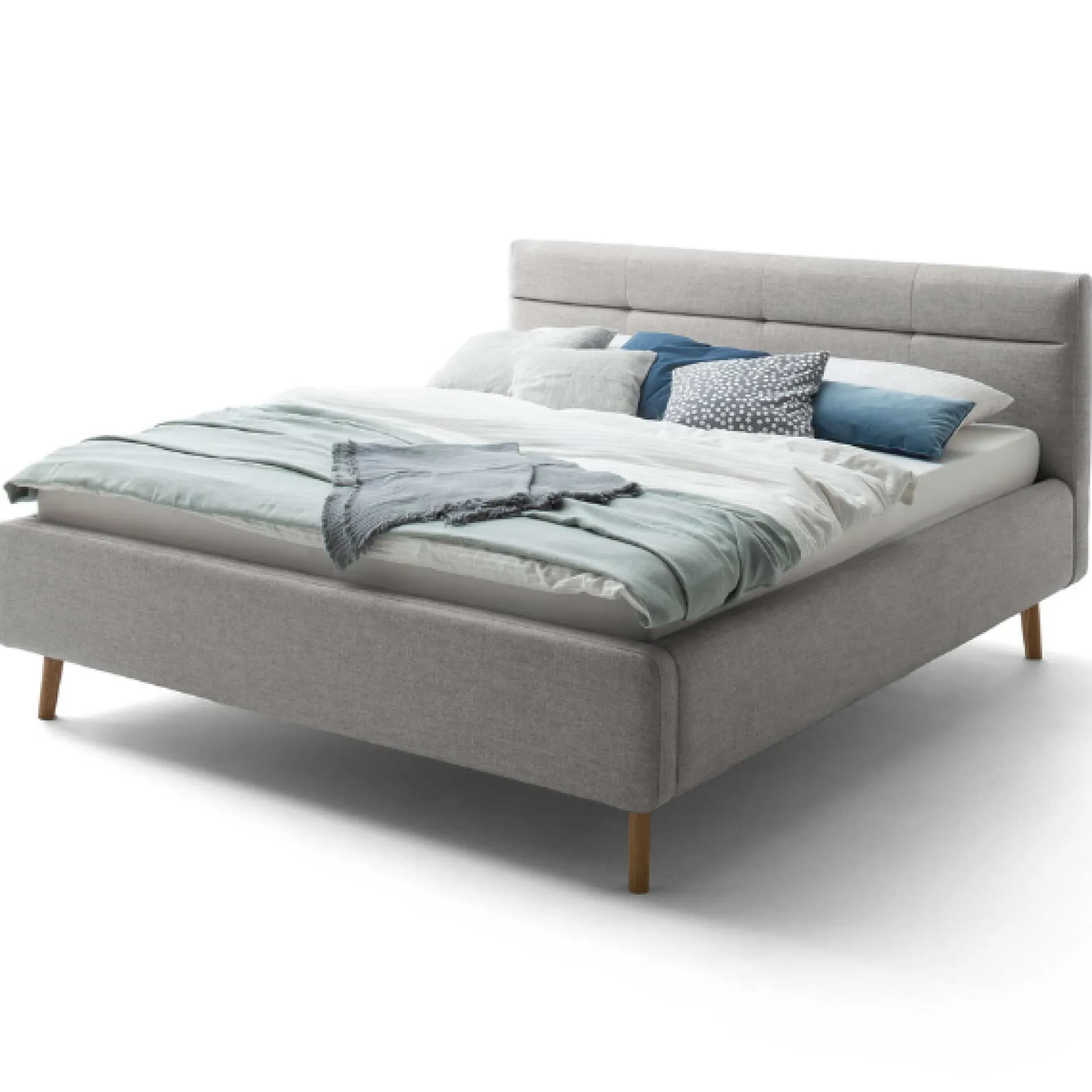 Doppelbett Laika 180x200cm mit Stauraum - grau
