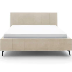 Doppelbett Lizzie 160x200cm mit Stauraum - beige