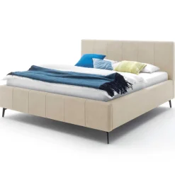 Doppelbett Lizzie 180x200cm mit Stauraum - beige