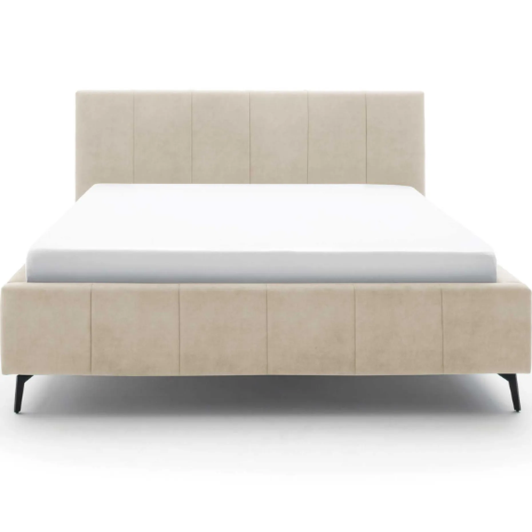 Doppelbett Lizzie 180x200cm mit Stauraum - beige