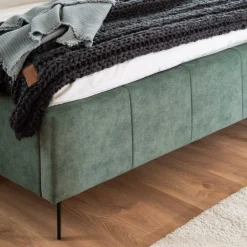 Doppelbett Lizzie 160x200cm mit Stauraum - grün
