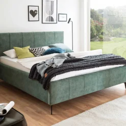 Doppelbett Lizzie 160x200cm mit Stauraum - grün