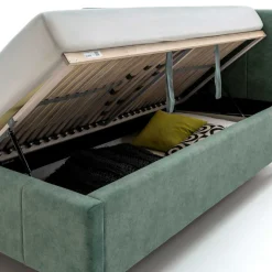 Doppelbett Lizzie 180x200cm mit Stauraum - grün