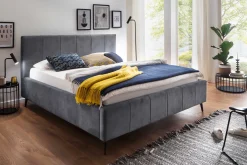 Doppelbett Lizzie 160x200cm mit Stauraum - anthrazit