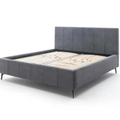 Doppelbett Lizzie 160x200cm mit Stauraum - anthrazit