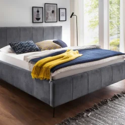 Doppelbett Lizzie 180x200cm mit Stauraum - anthrazit