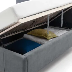 Doppelbett Lizzie 180x200cm mit Stauraum - anthrazit