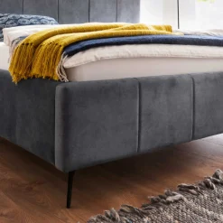 Doppelbett Lizzie 180x200cm mit Stauraum - anthrazit
