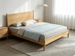Doppelbett Loft - 140x200cm - mit Lattenrost - massiver Eiche
