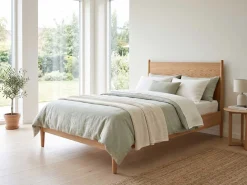 Doppelbett Loft - 140x200cm - mit Lattenrost - massiver Eiche