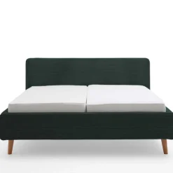 Doppelbett Madras 180x200cm Rippensamt - dunkelgrün
