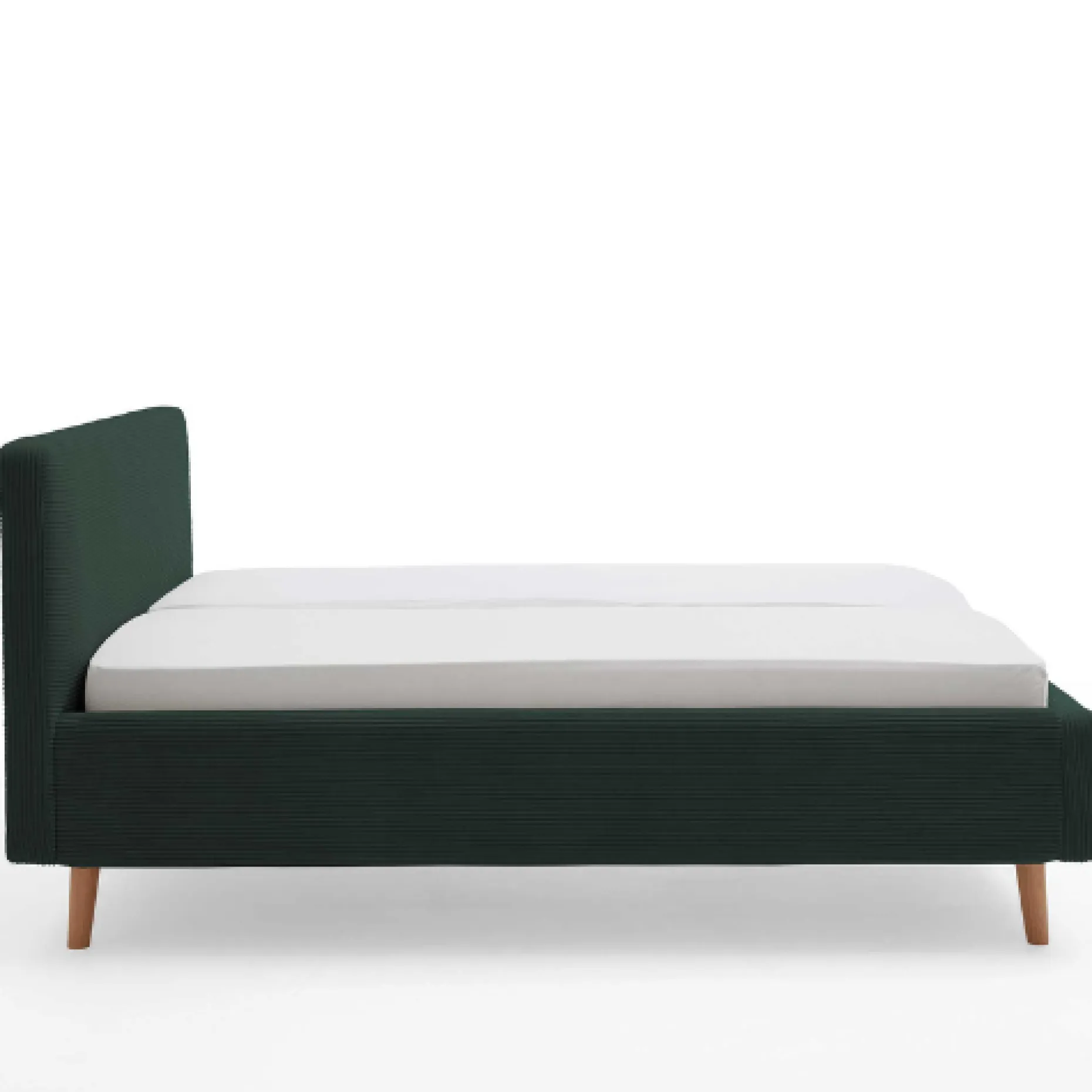 Doppelbett Madras 180x200cm Rippensamt - dunkelgrün