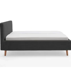 Doppelbett Madras 160x200cm Rippensamt - anthrazit
