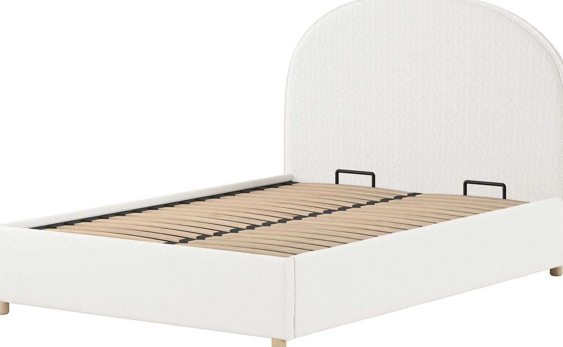 Doppelbett Maeva mit Nachttischen - 140x200cm - mit Stauraum - weiß