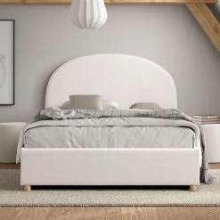 Doppelbett Maeva mit Nachttischen - 140x200cm - mit Stauraum - weiß