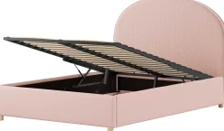 Doppelbett Maeva mit Nachttischen - 140x200cm - mit Lagerung - rosa
