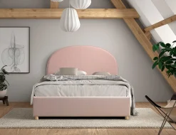 Doppelbett Maeva - 140x200cm - mit Lagerung - rosa