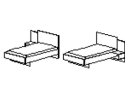 Doppelbett Mimizan | 120 x 200 cm | Helvezia Oak Design