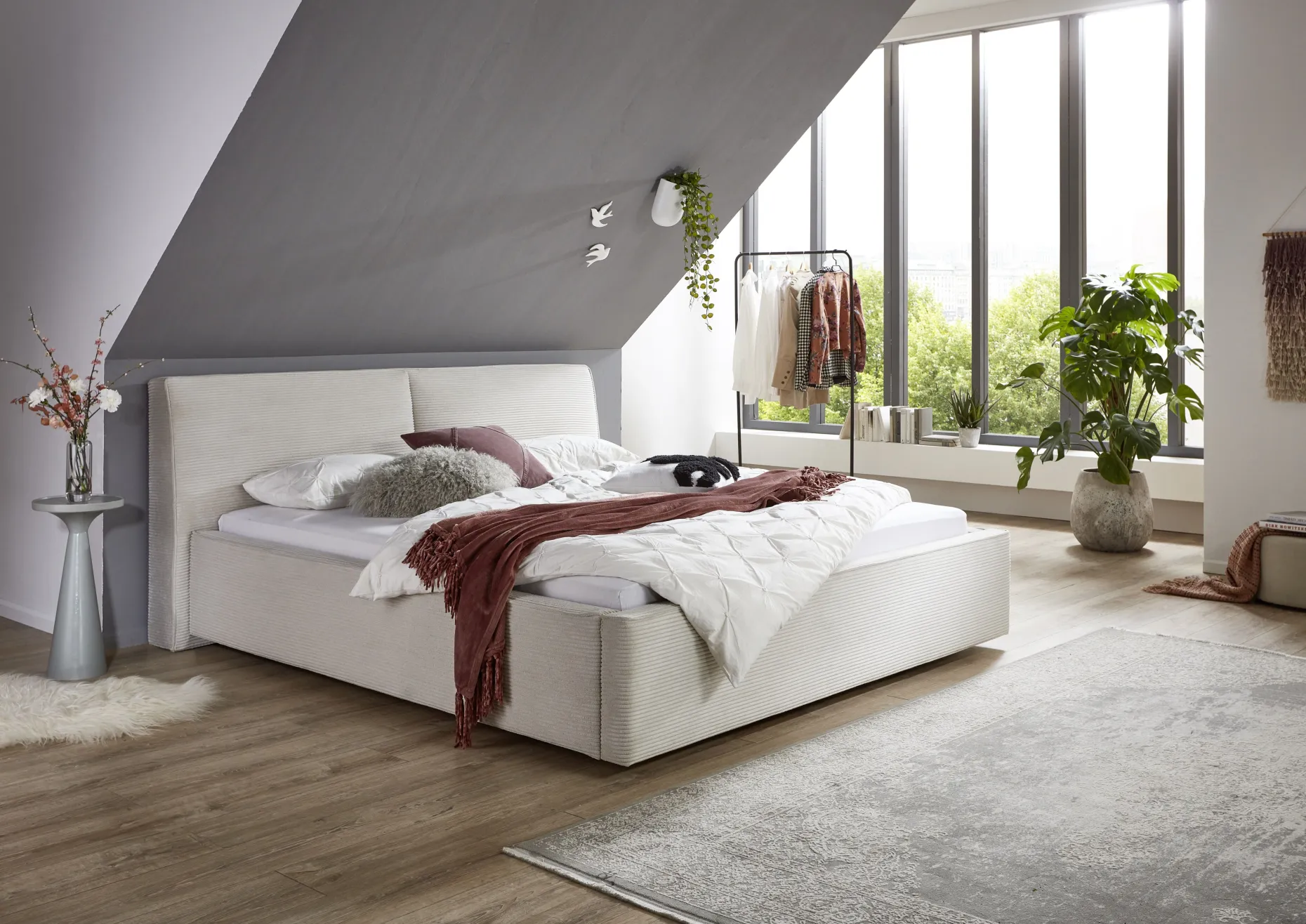 Doppelbett Mitoma | 160 x 200 cm | Design Beige