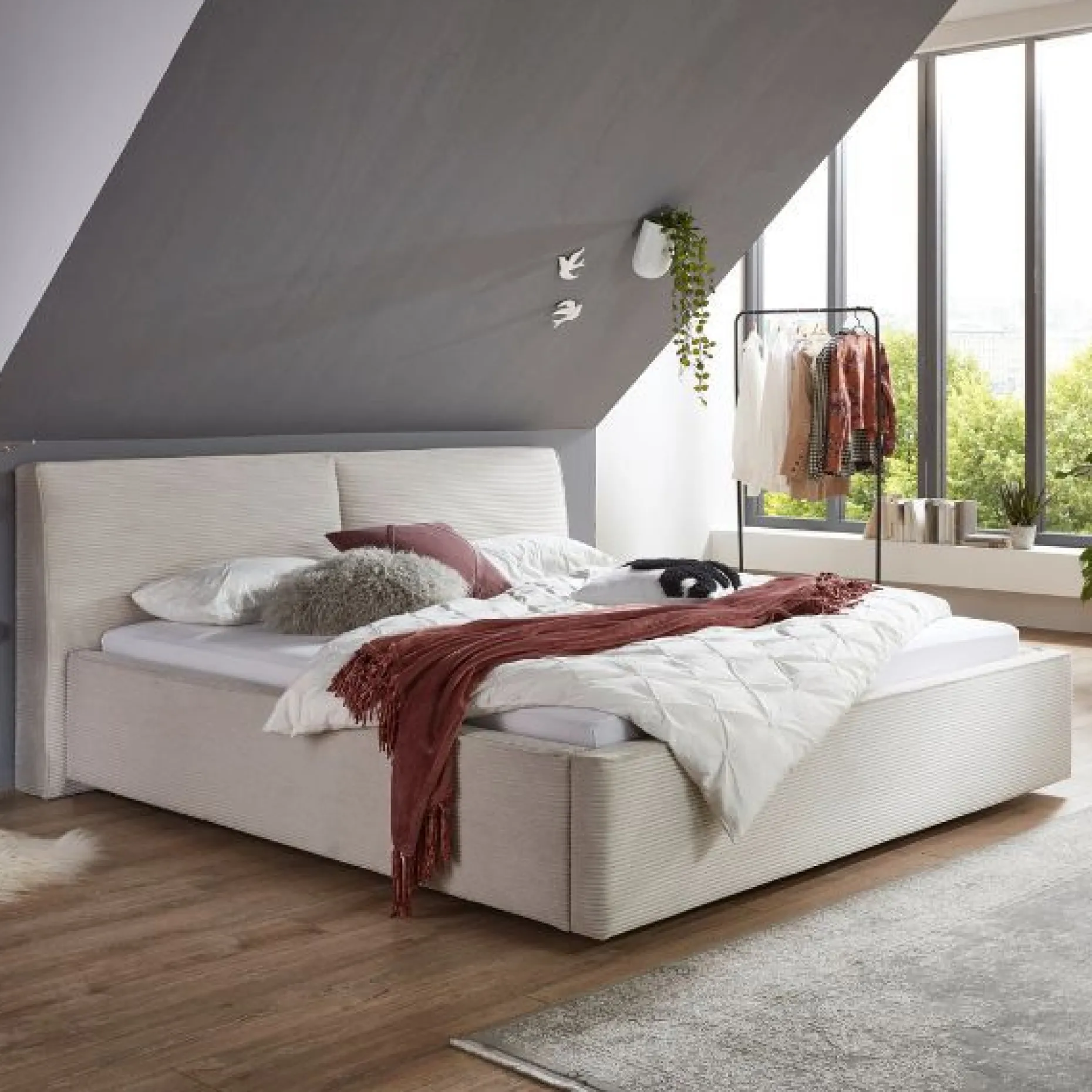 Doppelbett Mitoma | 160 x 200 cm | Design Beige