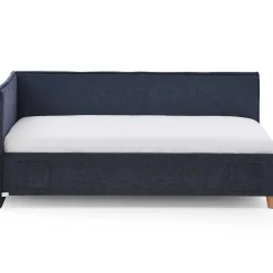 Doppelbett Ollie | Mit Rückenlehne | 140 x 200 cm | Dunkelblaues Design