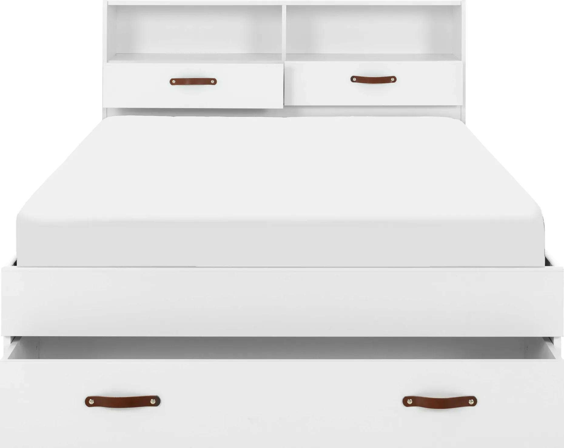 Doppelbett Sabri 140x190cm, 3 Schubladen - weiß