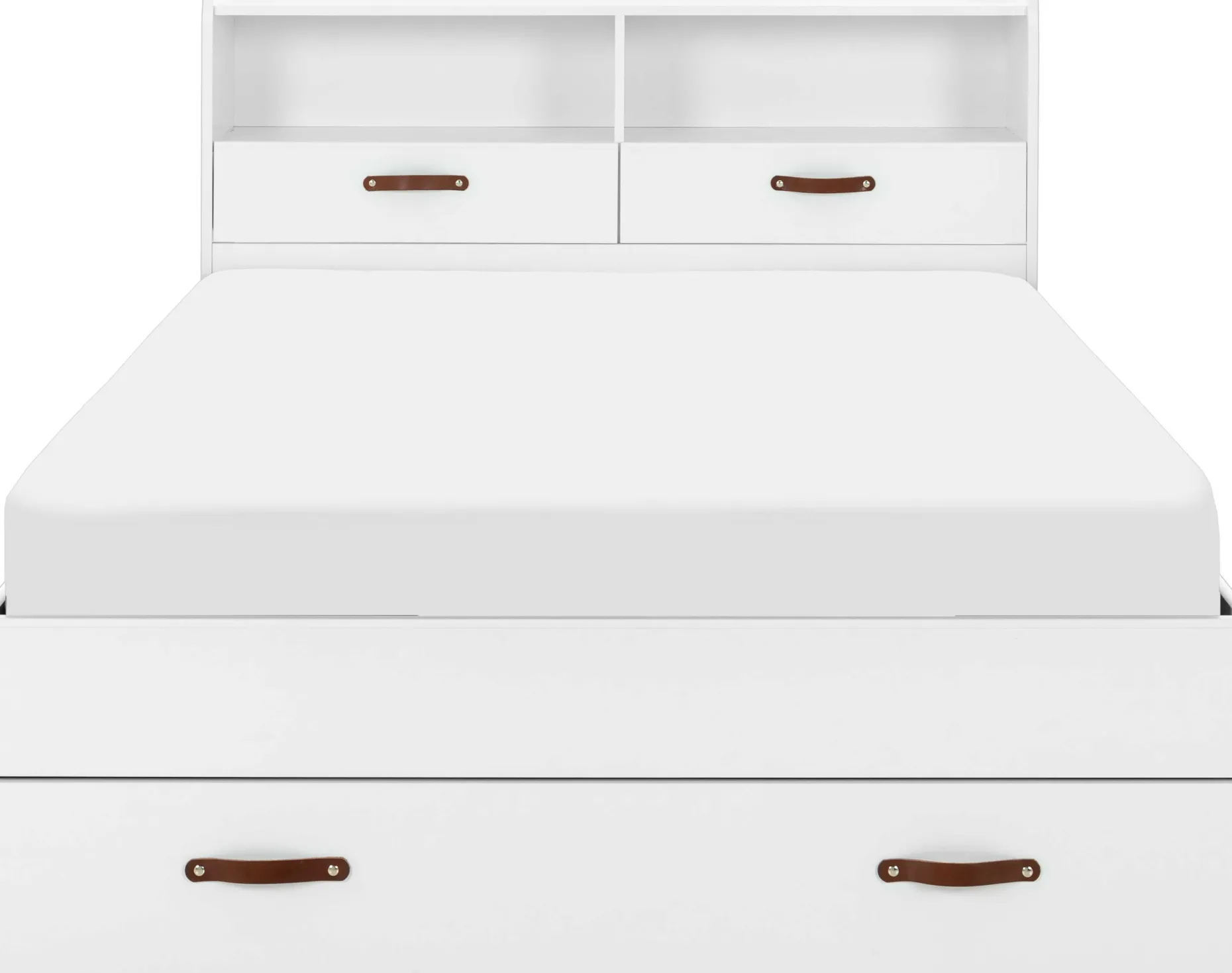 Doppelbett Sabri 140x190cm, 3 Schubladen - weiß