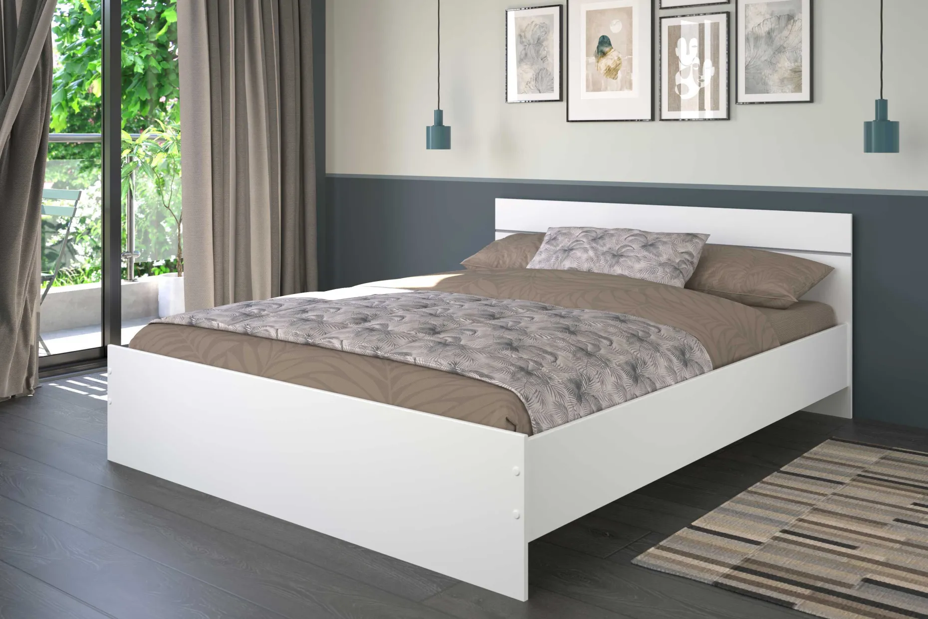 Doppelbett Sole Mio 160x200 - weiß