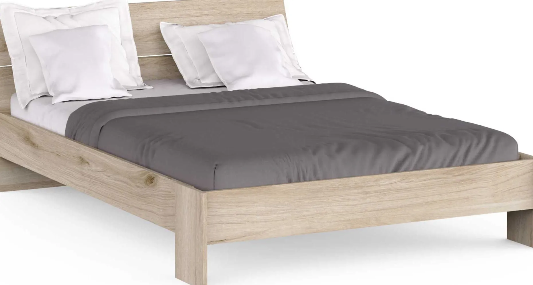 CBA Doppelbett Spectre - 140x190/200cm - Eiche Dekor