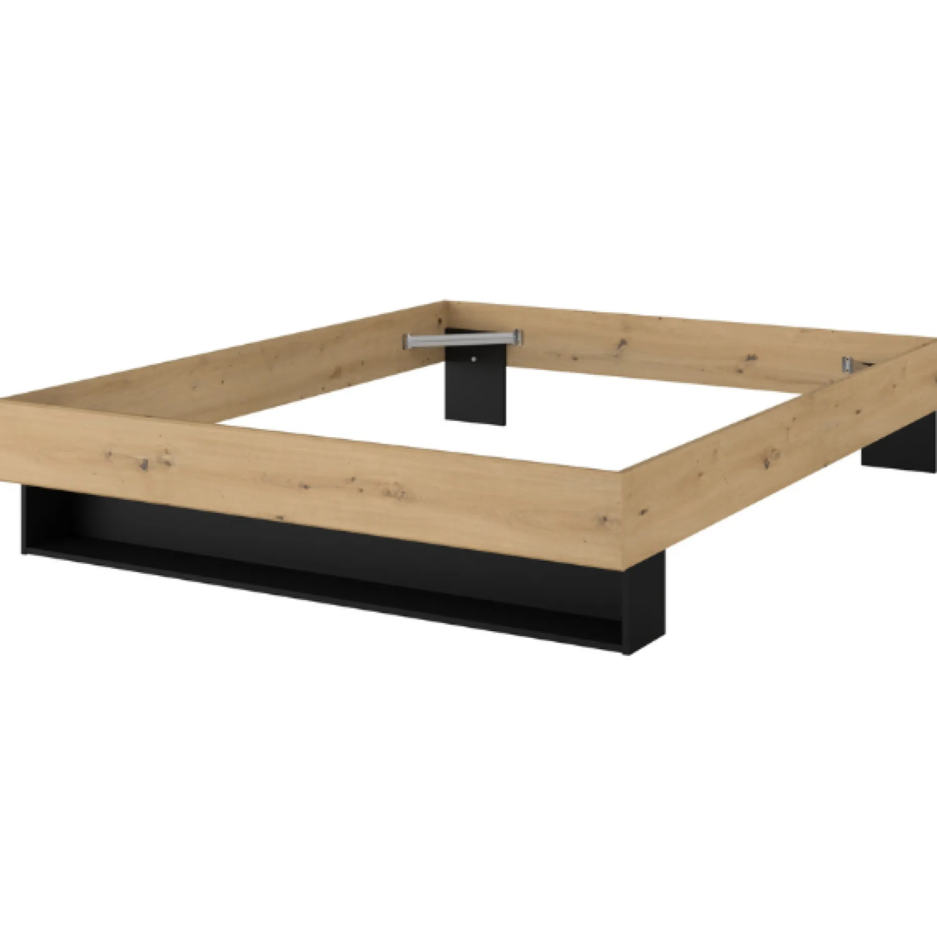 Doppelbett Stamp | 206 x 163,8 x 37,7 cm | Artisan Oak Brown