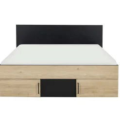 Doppelbett Swivel | 160 x 200 cm | Mit Stauraum | Helvezia Oak Design