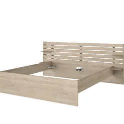 Doppelbett Tokio 180x200cm - Eiche Dekor / weiß