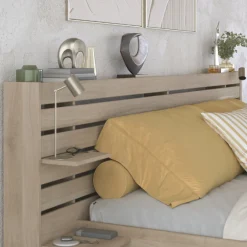 Doppelbett Tokio 180x200cm - Eiche Dekor / weiß